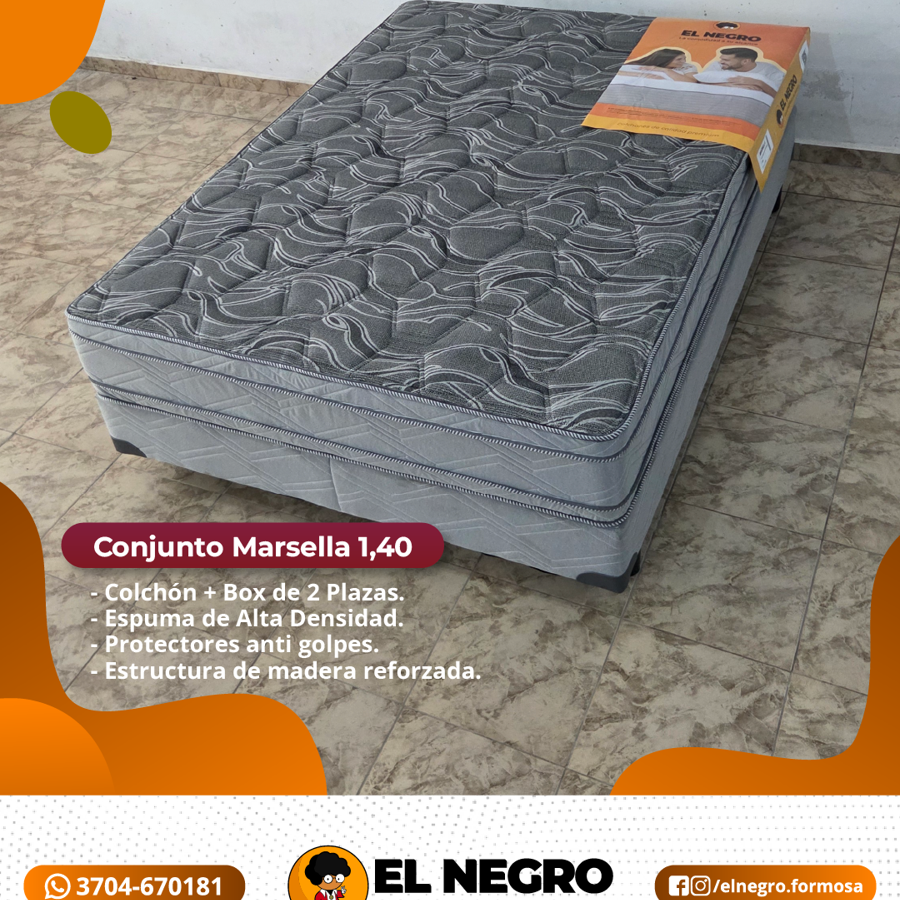 CONJUNTO SOMIER  MARSELLA  1.40X190X0.30